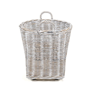 Arbour Rustic Hand-Woven Rattan Nesting Baskets with Wheels and Handles