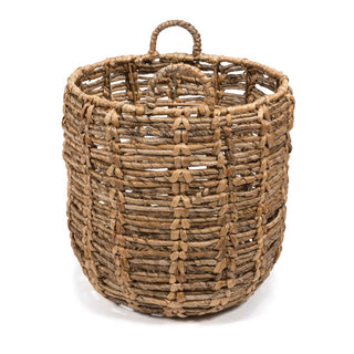 Laurel Bohemian Hand-Woven Abaca Basket with Handles