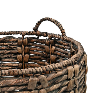 Laurel Bohemian Hand-Woven Abaca Basket with Handles