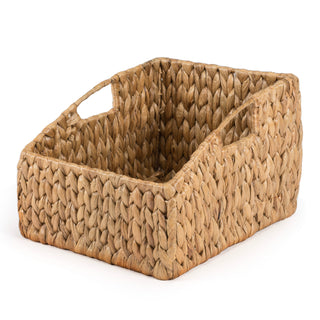 Havanah Southwestern Hand-Woven Hyacinth Slanted Nesting Baskets with Handles