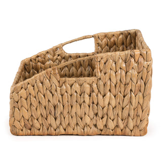 Havanah Southwestern Hand-Woven Hyacinth Slanted Nesting Baskets with Handles