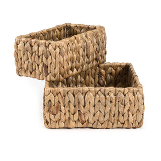 Tress Minimalist Hand-Woven Hyacinth Nesting Baskets