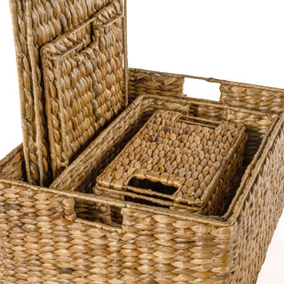 Traditional Assorted Hand-Woven Hyacinth/Iron Baskets