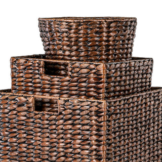 Traditional Assorted Hand-Woven Hyacinth/Iron Baskets