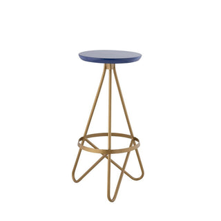 Nerd 30" Modern Industrial Metal Backless Circular Bar Stool