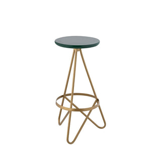 Nobu 30" Modern Industrial Metal Backless Circular Bar Stool