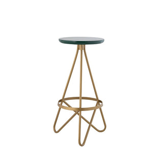 Nobu 30" Modern Industrial Metal Backless Circular Bar Stool