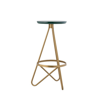 Nobu 30" Modern Industrial Metal Backless Circular Bar Stool