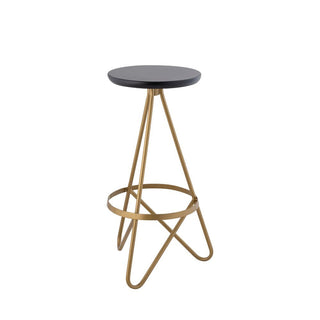 Nobu 30" Modern Industrial Metal Backless Circular Bar Stool