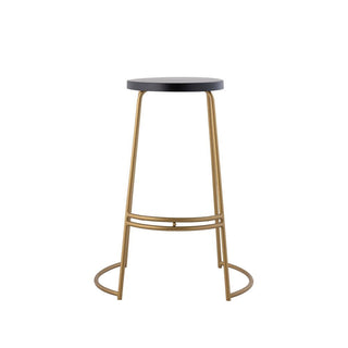 Bergmund 28.75" Modern Designer Iron Curved Backless Bar Stool