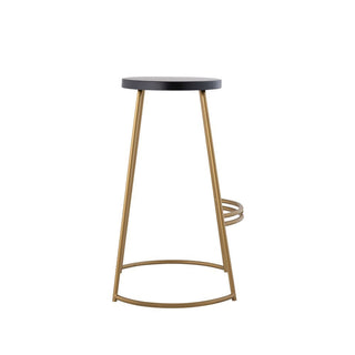 Bergmund 28.75" Modern Designer Iron Curved Backless Bar Stool