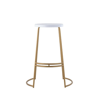 Bergmund 28.75" Modern Designer Iron Curved Backless Bar Stool