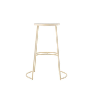 Bergmund 28.75" Modern Designer Iron Curved Backless Bar Stool