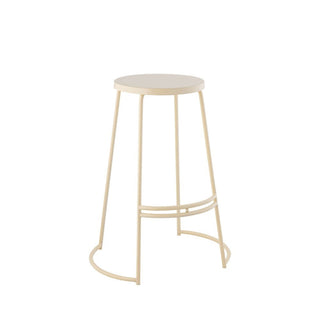 Bergmund 28.75" Modern Designer Iron Curved Backless Bar Stool