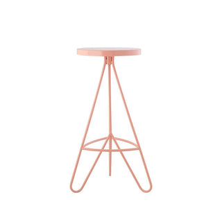 Chintaly 30" Modern Industiral Iron Tripod Backless Bar Stool