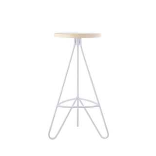 Chintaly 30" Modern Industiral Iron Tripod Backless Bar Stool