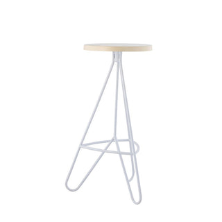 Chintaly 30" Modern Industiral Iron Tripod Backless Bar Stool