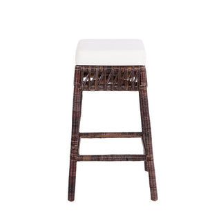 Raywood Rustic Bohemian Hyacinth/Wood Backless Counter Stool