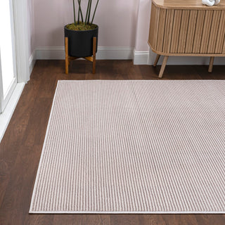 Marlo Modern Minimalist Pinstripe High-low Area Rug