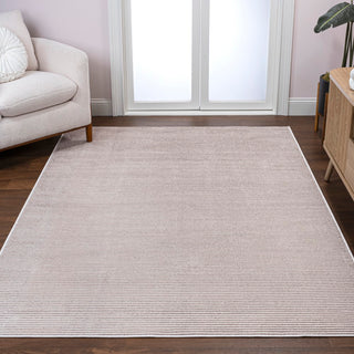 Marlo Modern Minimalist Pinstripe High-low Area Rug