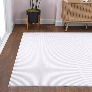 Marlo Modern Minimalist Pinstripe High-low Area Rug