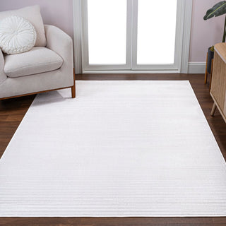 Marlo Modern Minimalist Pinstripe High-low Area Rug