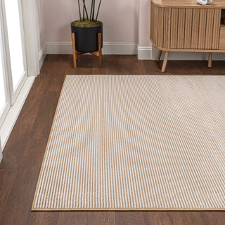 Marlo Modern Minimalist Pinstripe High-low Area Rug