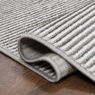 Marlo Modern Minimalist Pinstripe High-low Area Rug