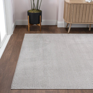 Marlo Modern Minimalist Pinstripe High-low Area Rug