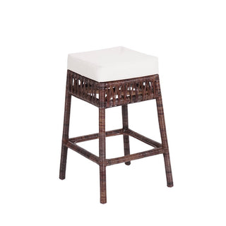 Raywood Rustic Bohemian Hyacinth/Wood Backless Counter Stool