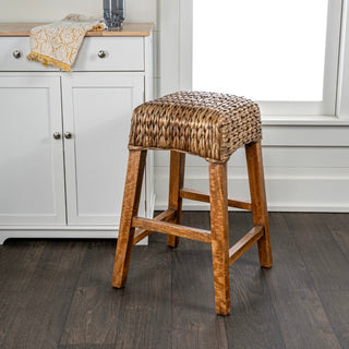 Cebu Bohemian Basics Rattan Backless Bar Stool