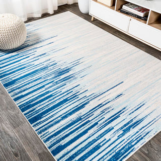 Serpens Linear Modern Half-Stripe Area Rug