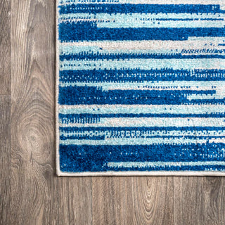 Serpens Linear Modern Half-Stripe Area Rug