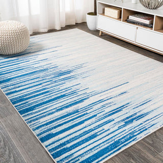 Serpens Linear Modern Half-Stripe Area Rug