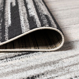 Serpens Linear Modern Half-Stripe Area Rug