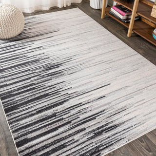 Serpens Linear Modern Half-Stripe Area Rug