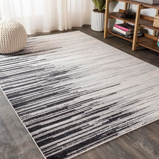 Serpens Linear Modern Half-Stripe Area Rug