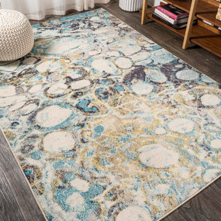 Cygnus Pebble Marbled Abstract Area Rug