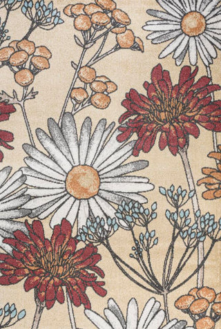 Doz Modern Botanical Wildflower  Area Rug