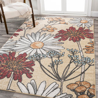 Doz Modern Botanical Wildflower  Area Rug