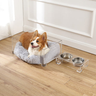 Billie Dog Bed and Bowl Set