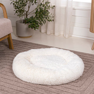 Maisie Bohemian Faux Fur Donut Pet Bed with Washable Cover