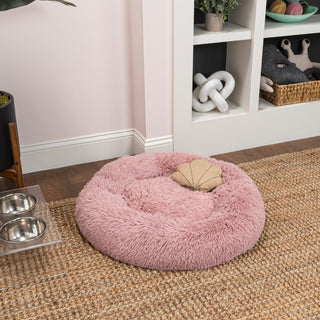 Maisie Bohemian Faux Fur Donut Pet Bed with Washable Cover