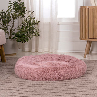 Maisie Bohemian Faux Fur Donut Pet Bed with Washable Cover