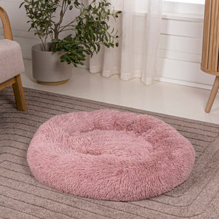 Maisie Bohemian Faux Fur Donut Pet Bed with Washable Cover