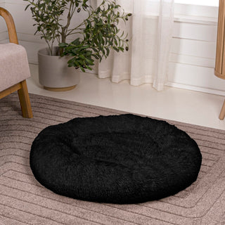 Maisie Bohemian Faux Fur Donut Pet Bed with Washable Cover