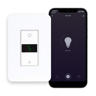 Sliwa Smart WiFi Smart Ligting LED Display Dimmer Switch - WiFi Remote App Control; Compatible with Alexa and Google Home Assistant