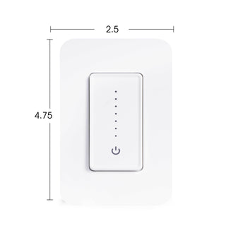 Sanni Smart Dimmer  Smart Ligting Touch/Slide Dimmer Switch - WiFi Remote App Control; Compatible with Alexa and Google Home Assistant