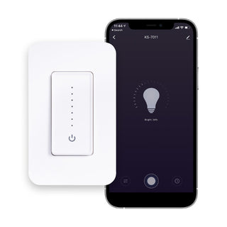 Sanni Smart Dimmer  Smart Ligting Touch/Slide Dimmer Switch - WiFi Remote App Control; Compatible with Alexa and Google Home Assistant