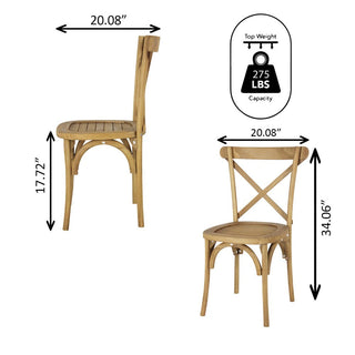 Better Classic Traditional X-Back Wood Outdoor Dining Chair